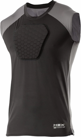 McDavid Chest Protector Baseball Heart Guard Sternum Protection for Adults. Compression Shirt with HEX Padded Shirt