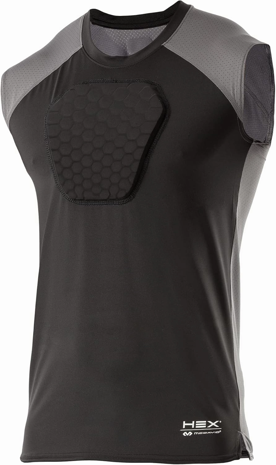 McDavid Chest Protector Baseball Heart Guard Sternum Protection for Adults. Compression Shirt with HEX Padded Shirt