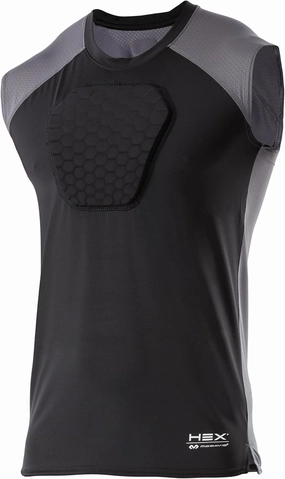 McDavid Youth Chest Protector Baseball Heart Guard Sternum Protection Compression Shirt. HEX Padded Shirt
