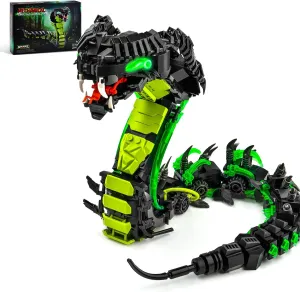 Mechanical Snake Building Sets,Creative Snake Animal Collection Toy,Adult Home or Office Decor,STEM Building Toy Gift for Teens Girl and Boys 8-14 (689PCS)