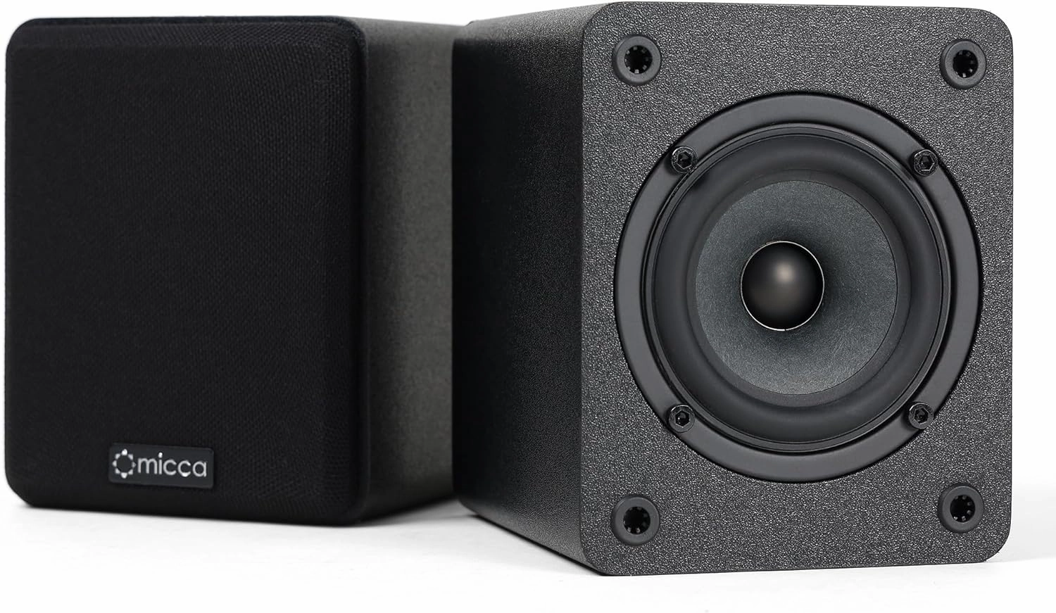 Micca COVO-S 2-Way Passive Bookshelf Speakers, Amplifier Required, Not for Turntable, 3-Inch Woofer, 0.75-Inch Tweeter, Wall Mountable, Pair, Black