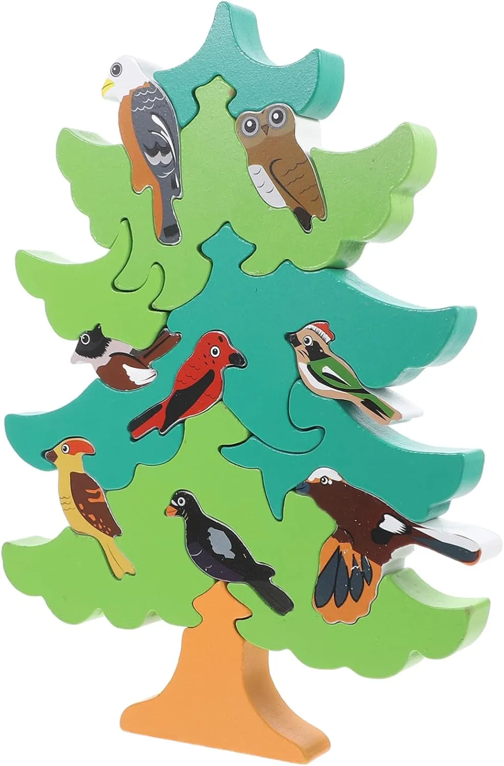 Milisten 1 Set Bird Tree Educational for Interactive Cartoon for Preschool Learning Cognitive Development and Creativity Boosting Present