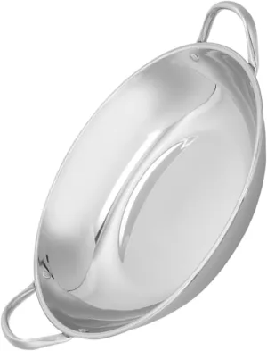 Milisten Stainless Steel Pan Double Handles Large Capacity Cooking Pot Camping Cook Pot Cooking Tool