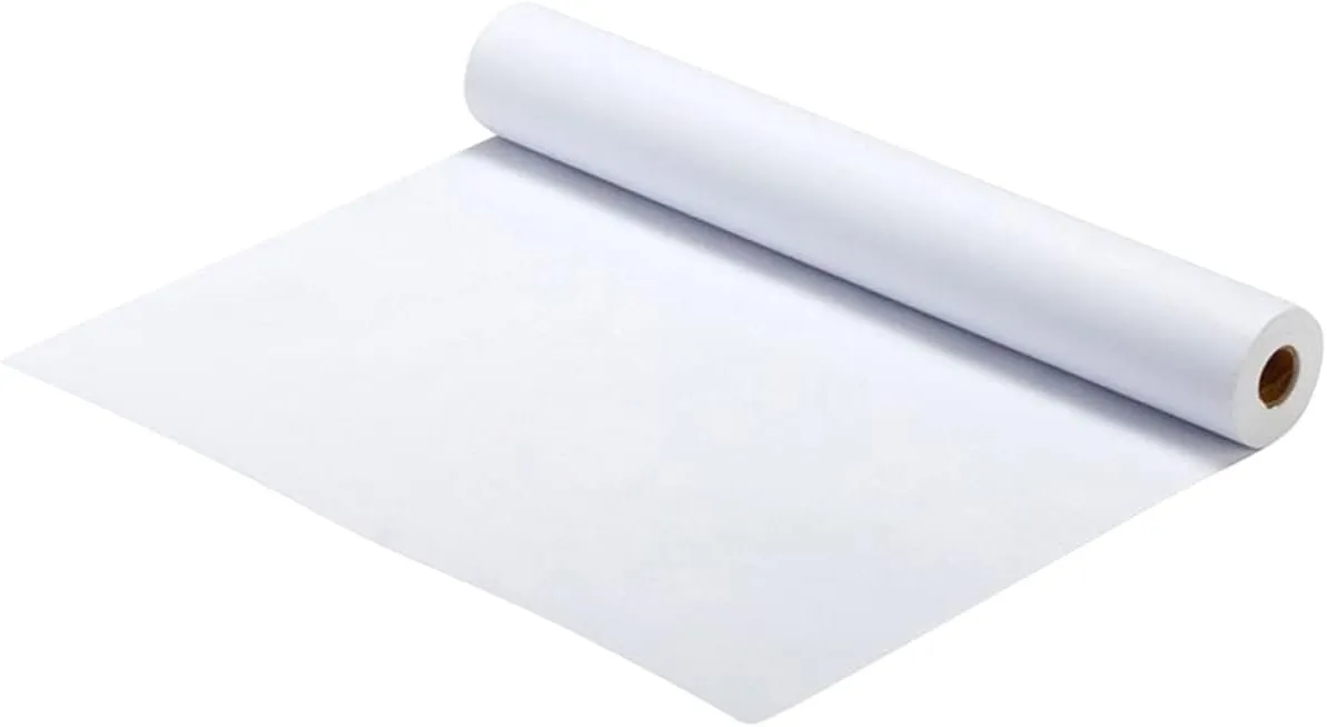 MINAOLULUS 25M White Drawing Paper Roll Blank Sketch Paper for Art Craft Activities Acid Ph Neutral Compatible with Pencils Inks and Watercolors for Outdoor Use