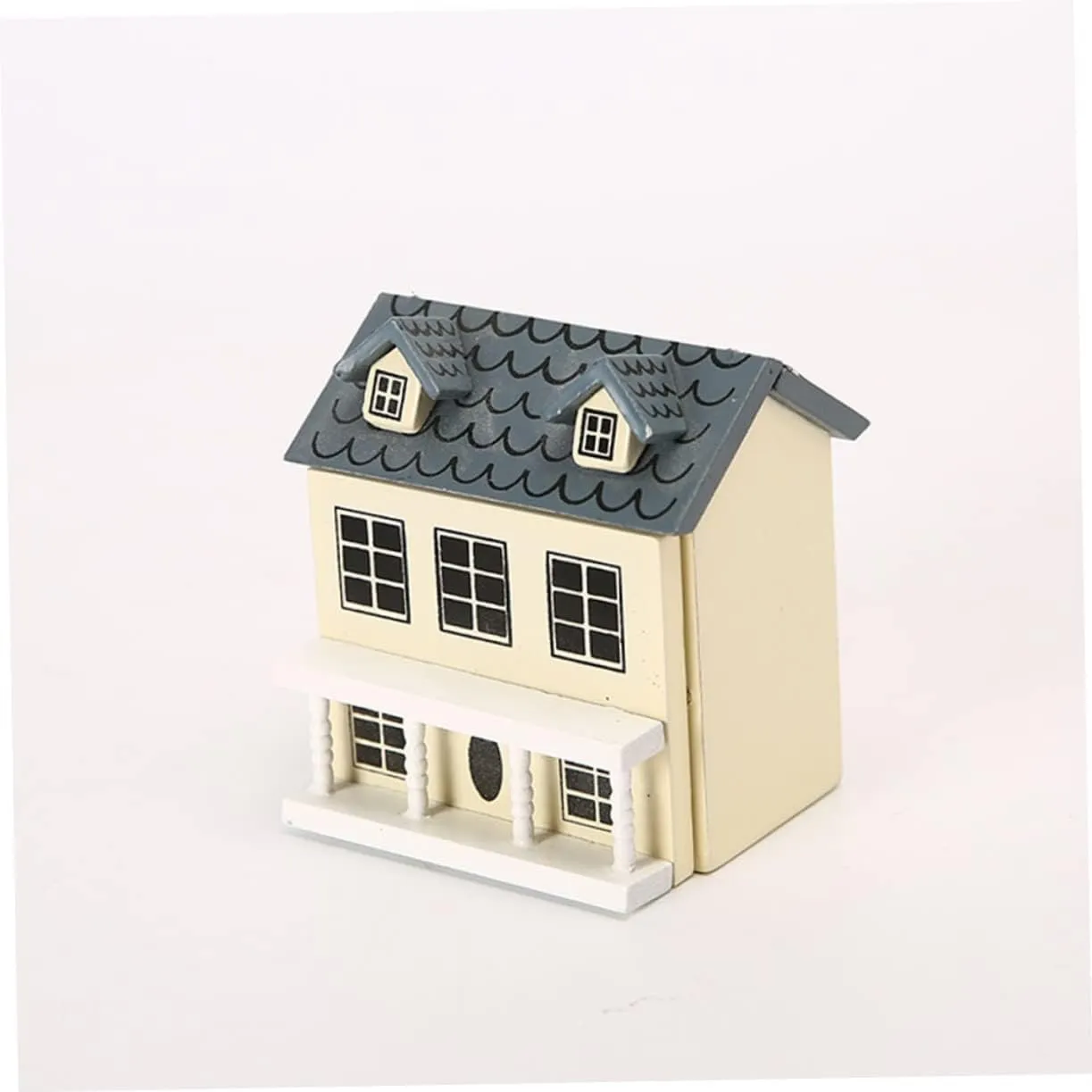 Miniature House Model Adorable Dollhouse Walls Roof House Ornament for Home Office Decorations