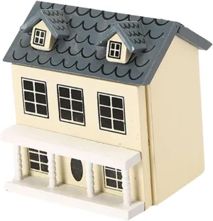 Miniature House Model Adorable Dollhouse Walls Roof House Ornament for Home Office Decorations