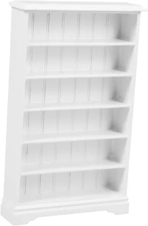 Miniature Wooden Bookshelf for Dollhouse Scale Storage Compact for Dollhouse Library Landscapes and Miniature Rooms