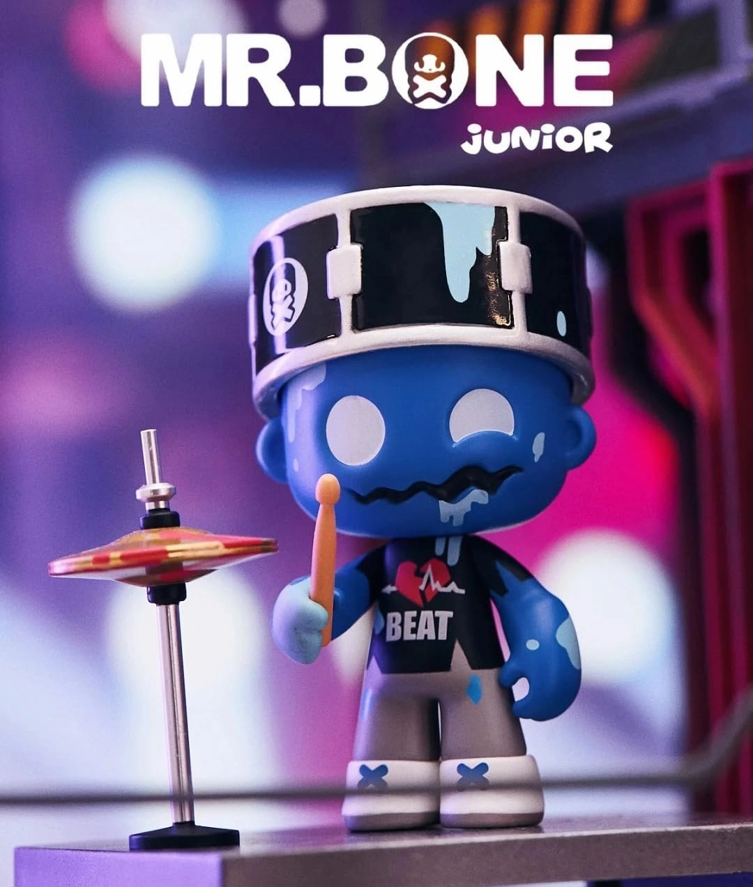 Mr Bone Junior Series 2 Live in A Zombie World Blind Box Figures 9PCs Cute Collectible Toys Home Decorations,Halloween Holiday Birthday Gifts