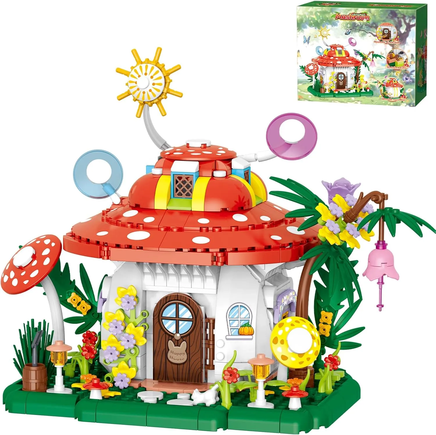Mushroom House Creative Building & Display Treehouse Enchanting DIY Cottage 745 Pieces Gifts for Boys Teens Kids Adults Ages 6 
