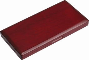 Mxfans Elegant Handmade Wooden Bassoon Reed Box for 9 Reeds Red Wood Color