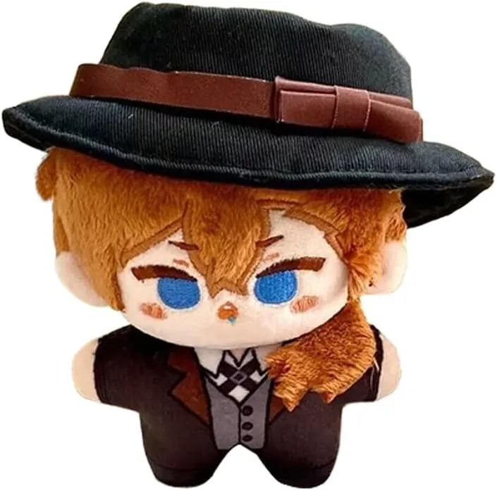 Nakahara Chuuya Plush Stuffed Animal Pillow 3.94 Inch Cute Nakajima Atsushi BSD Plush Keycahin Dazai Osamu Soft Figure