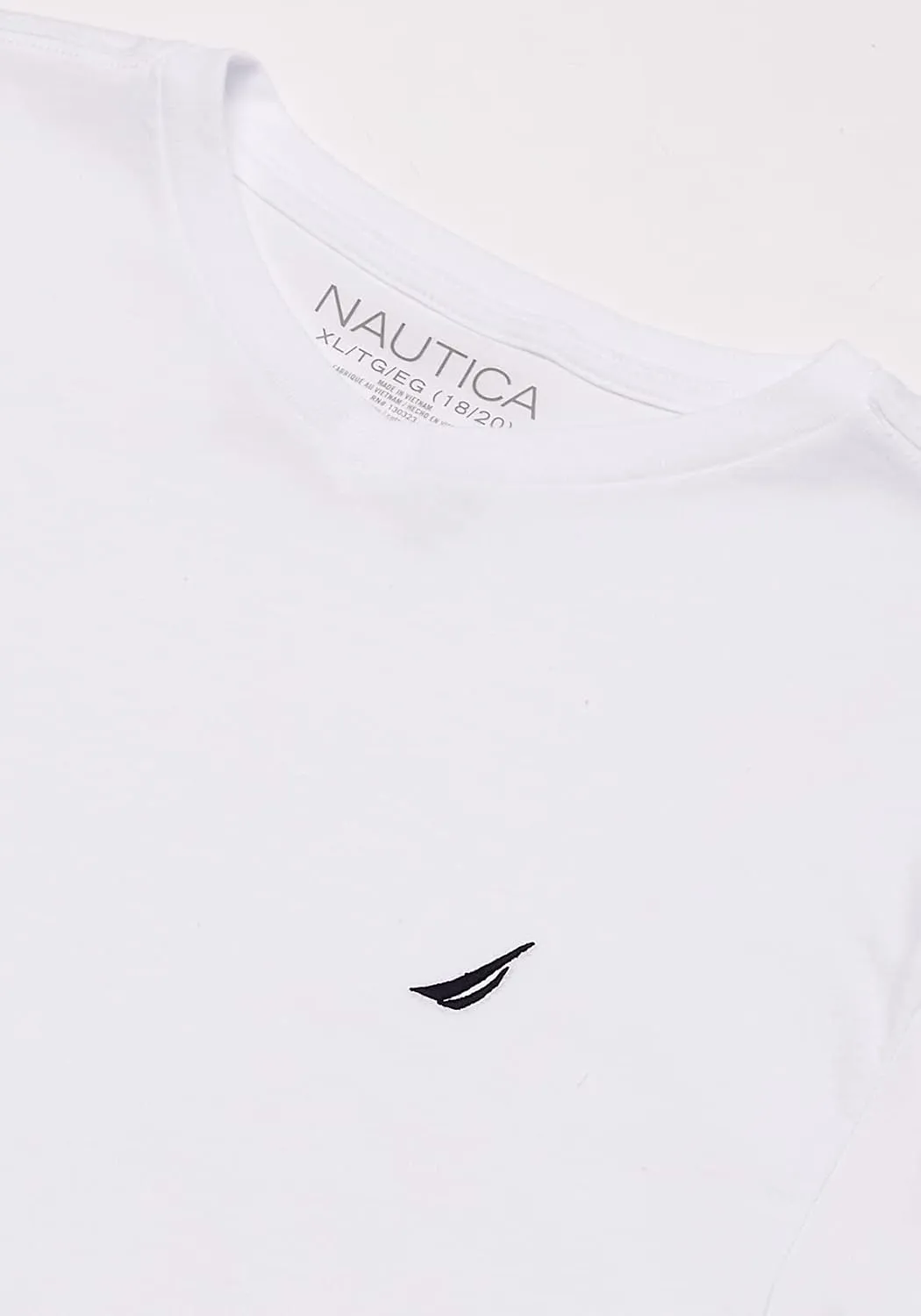 Nautica Boys' Short Sleeve Solid V-Neck T-Shirt, Soft, Comfortable, Relaxed Fit