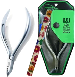 Nghia Professional Stainless Steel Cuticle Nipper C-03 (D-01) Jaw 14 Cuticle Cutter Trimmer Manicure Tools with Double Spring– Perfect Nail Care Tool at Home/Spa/Saloon Osimihome (1 PCS) C-03 D01-14