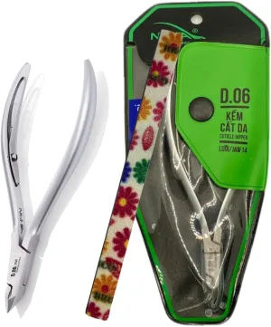 Nghia Professional Stainless Steel Cuticle Nipper C-06 (D-06) Jaw 14 Osimihome Cuticle Cutter Trimmer Manicure Tools with 1 Spring– Perfect Nail Care Tool at Home/Spa/Saloon ( 1 Nail File Osimihome)