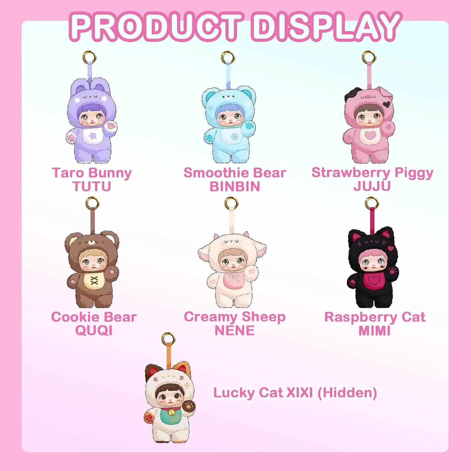 Nommi Loveliness Never Ends Series Plush Blind Box 1PC (1 of 7 Possible Styles) Cute Figures Collectible Toys Birthday Gifts