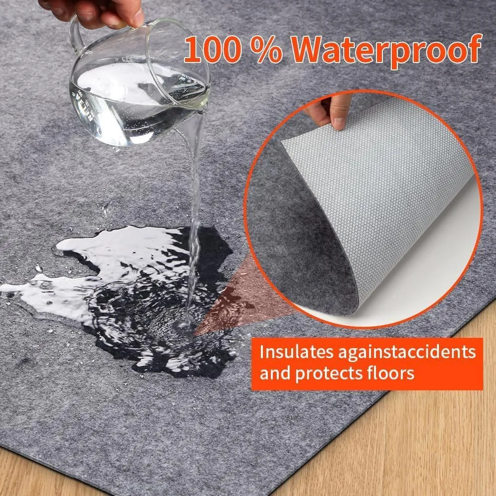 Non-Slip Rug Pads,Round 5 Ft Waterproof Extra Large Area Rugs Non Skid Rug Pad for All Floors and Finishes Durable Hardwood Floor Protective Felt Keeps Rugs in Place, Safe and Secure