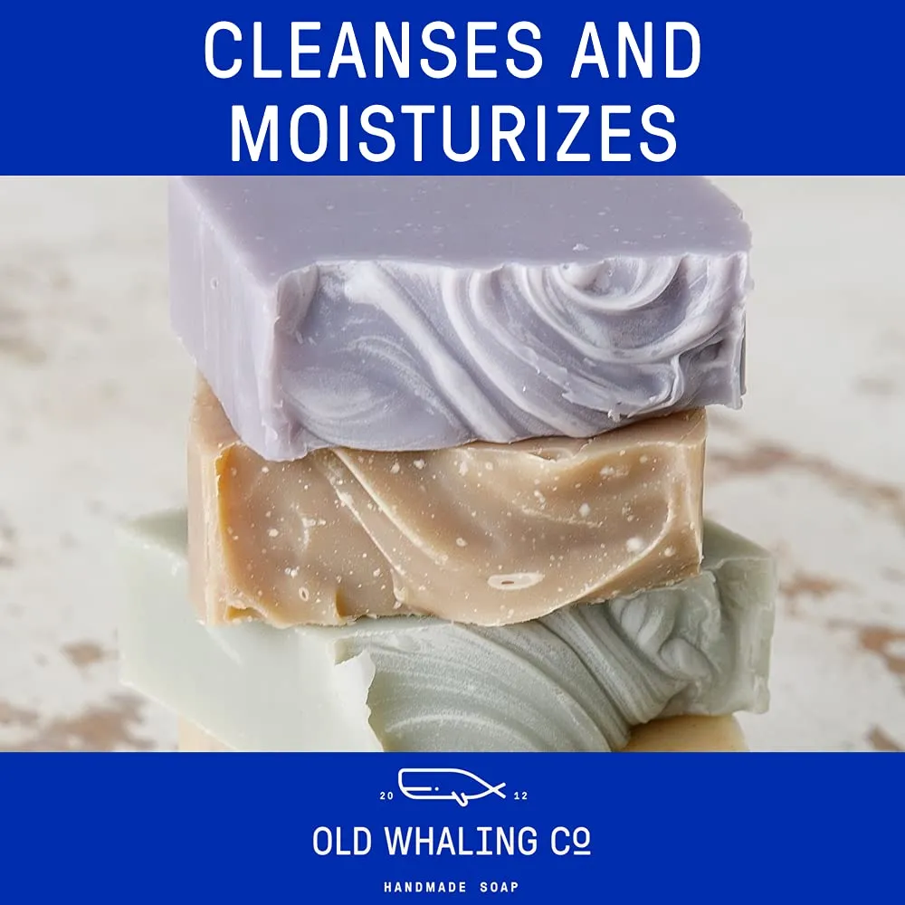 Old Whaling Co Seaberry and Rose Clay Handmade Bar Soap 4 Pack – Face, Hand and Body Wash - Moisturizing Olive Oil Bath Soap – Raspberry, Orange, Plum and Vanilla Scent, 5 oz Each