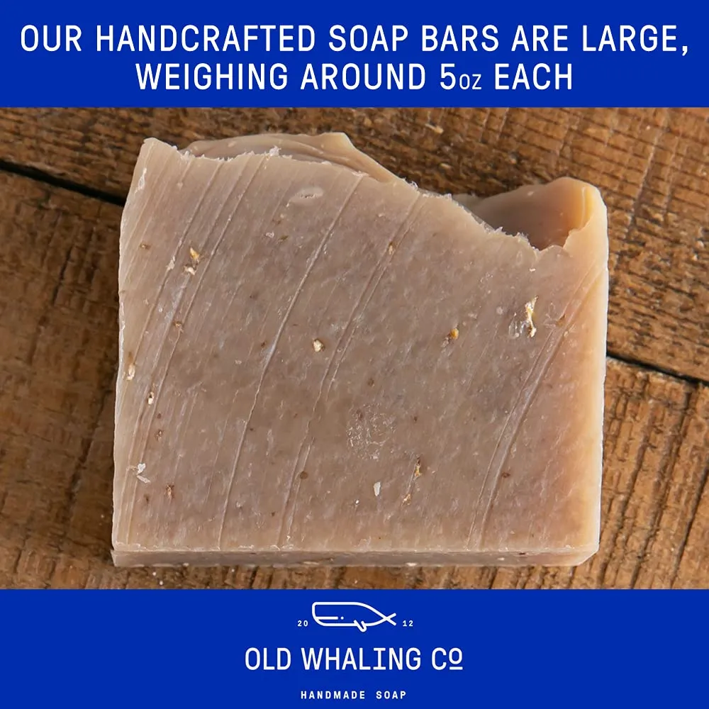 Old Whaling Co Seaberry and Rose Clay Handmade Bar Soap 4 Pack – Face, Hand and Body Wash - Moisturizing Olive Oil Bath Soap – Raspberry, Orange, Plum and Vanilla Scent, 5 oz Each
