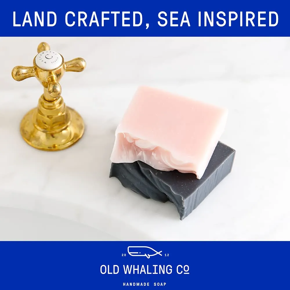 Old Whaling Co Seaberry and Rose Clay Handmade Bar Soap 4 Pack – Face, Hand and Body Wash - Moisturizing Olive Oil Bath Soap – Raspberry, Orange, Plum and Vanilla Scent, 5 oz Each