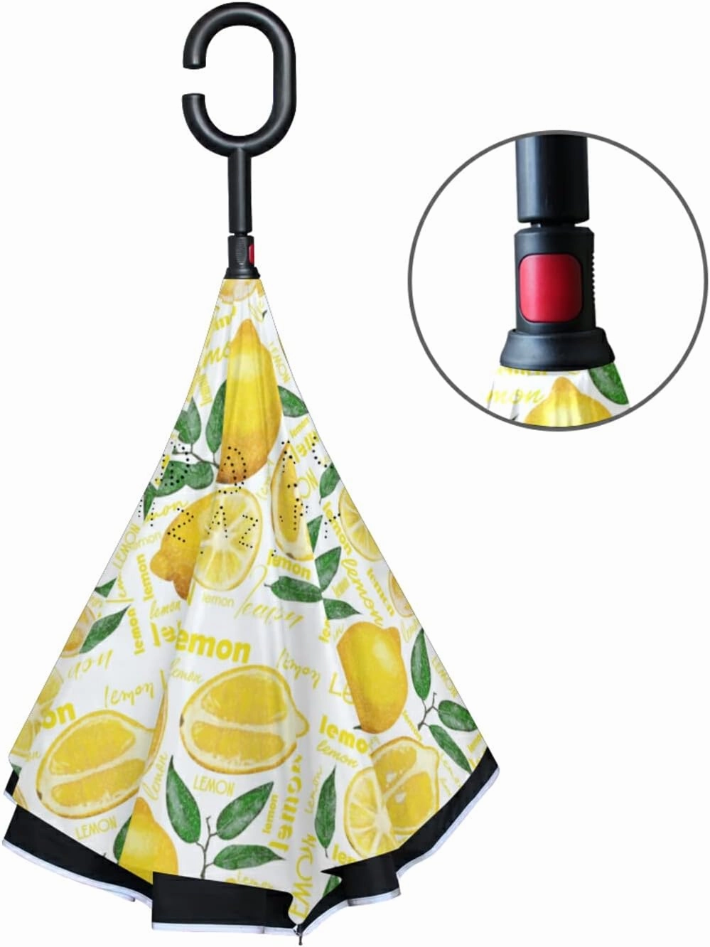 Oyihfvs Double Layer Inverted Umbrella, With C-Shaped Handle Windproof UV Proof Durable Parasol, For Men Women Outdoor Folding Rain Sun