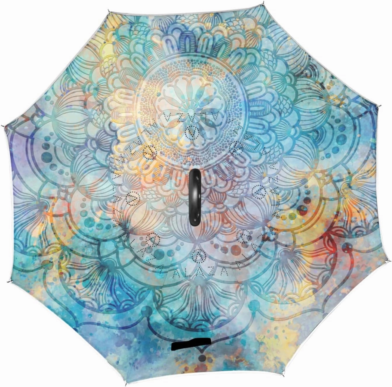 Oyihfvs Double Layer Inverted Umbrella, With C-Shaped Handle Windproof UV Proof Durable Parasol, For Men Women Outdoor Folding Rain Sun