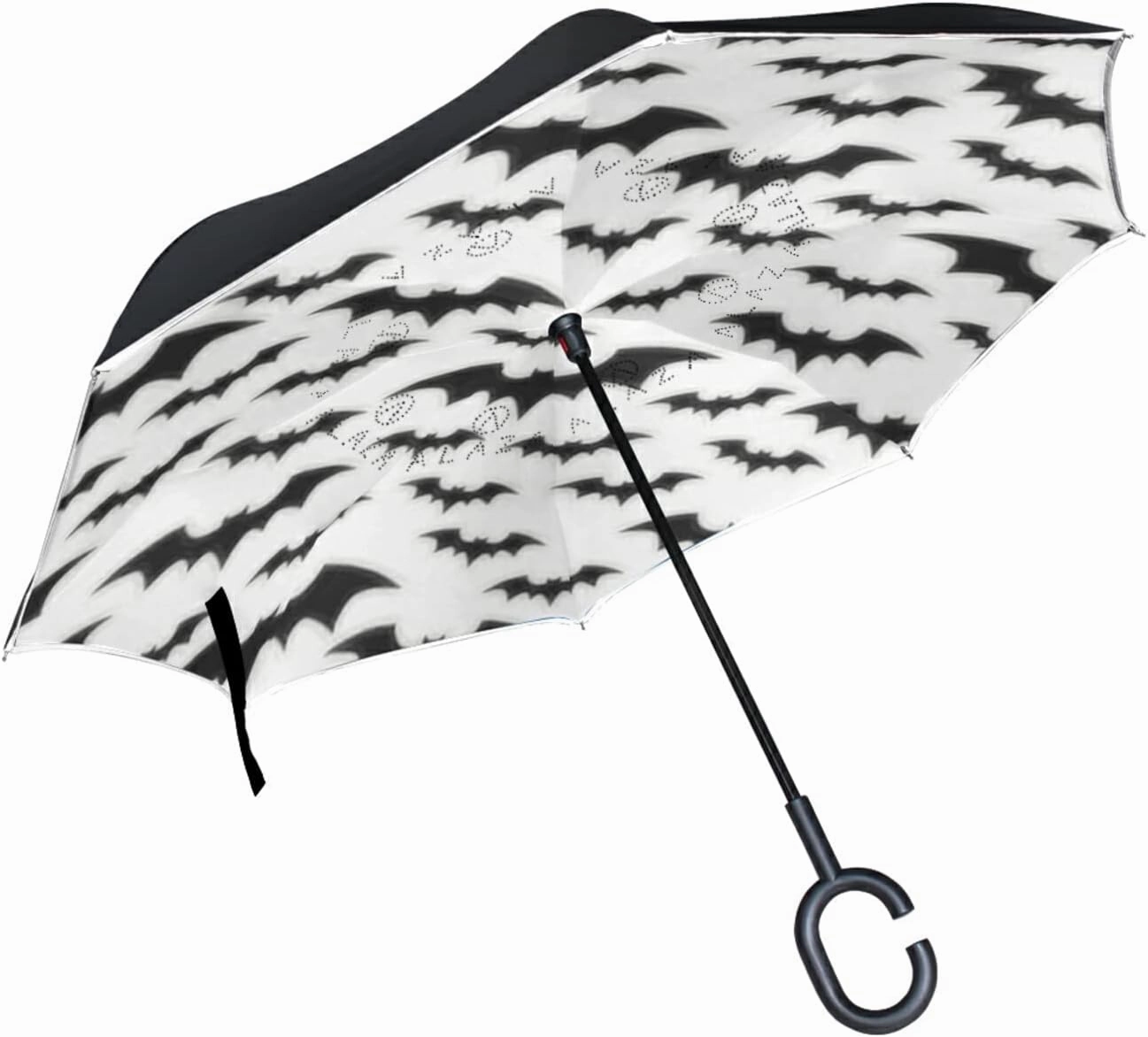 Oyihfvs Double Layer Inverted Umbrella, With C-Shaped Handle Windproof UV Proof Durable Parasol, For Men Women Outdoor Folding Rain Sun