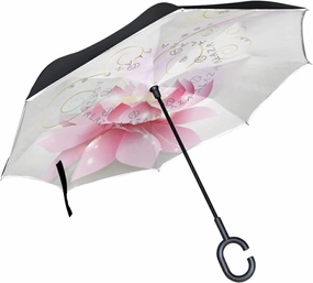 Oyihfvs Double Layer Inverted Umbrella, With C-Shaped Handle Windproof UV Proof Durable Parasol, For Men Women Outdoor Folding Rain Sun