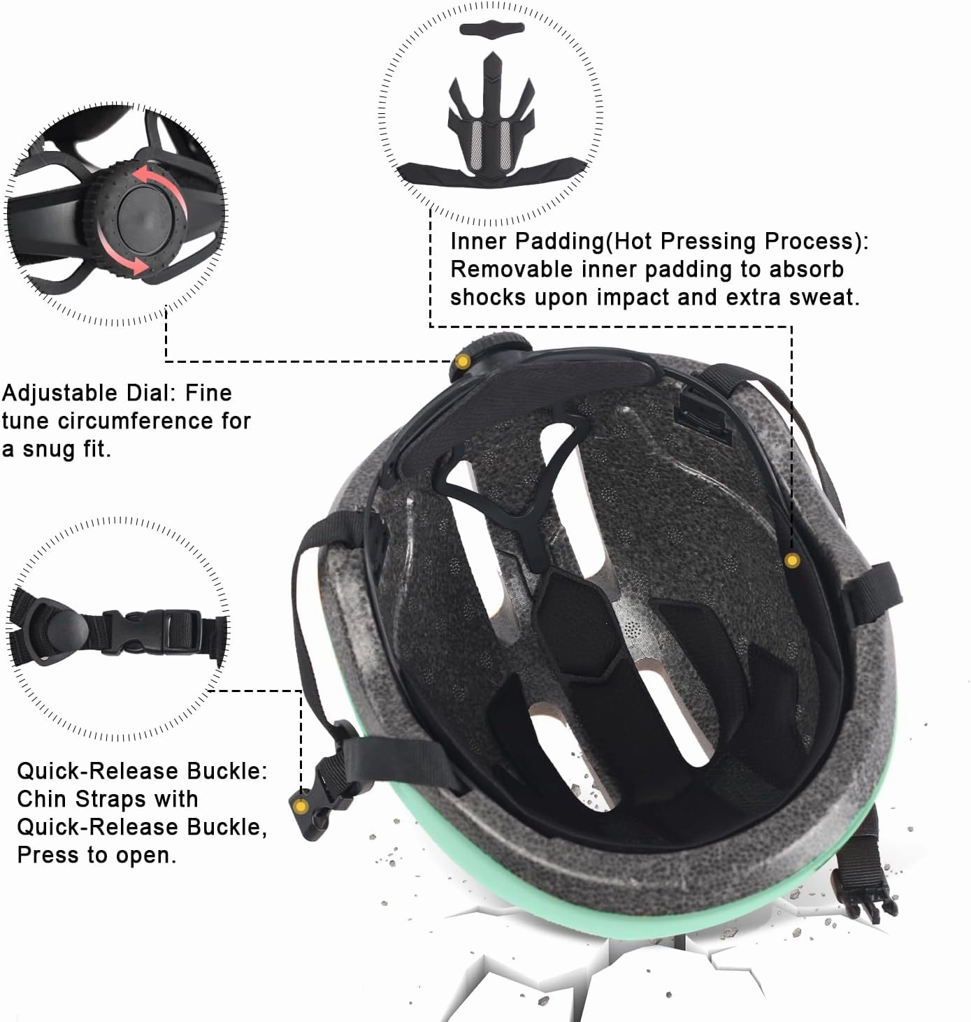 Petimini Kids Bike Helmet with DIY Stickers, CPSC & CE Certified for Toddler Kids Ages 2-6 Boys Girls, Multi-Sport Safety Cycling Skating Scooter Helmet, Multiple Colors