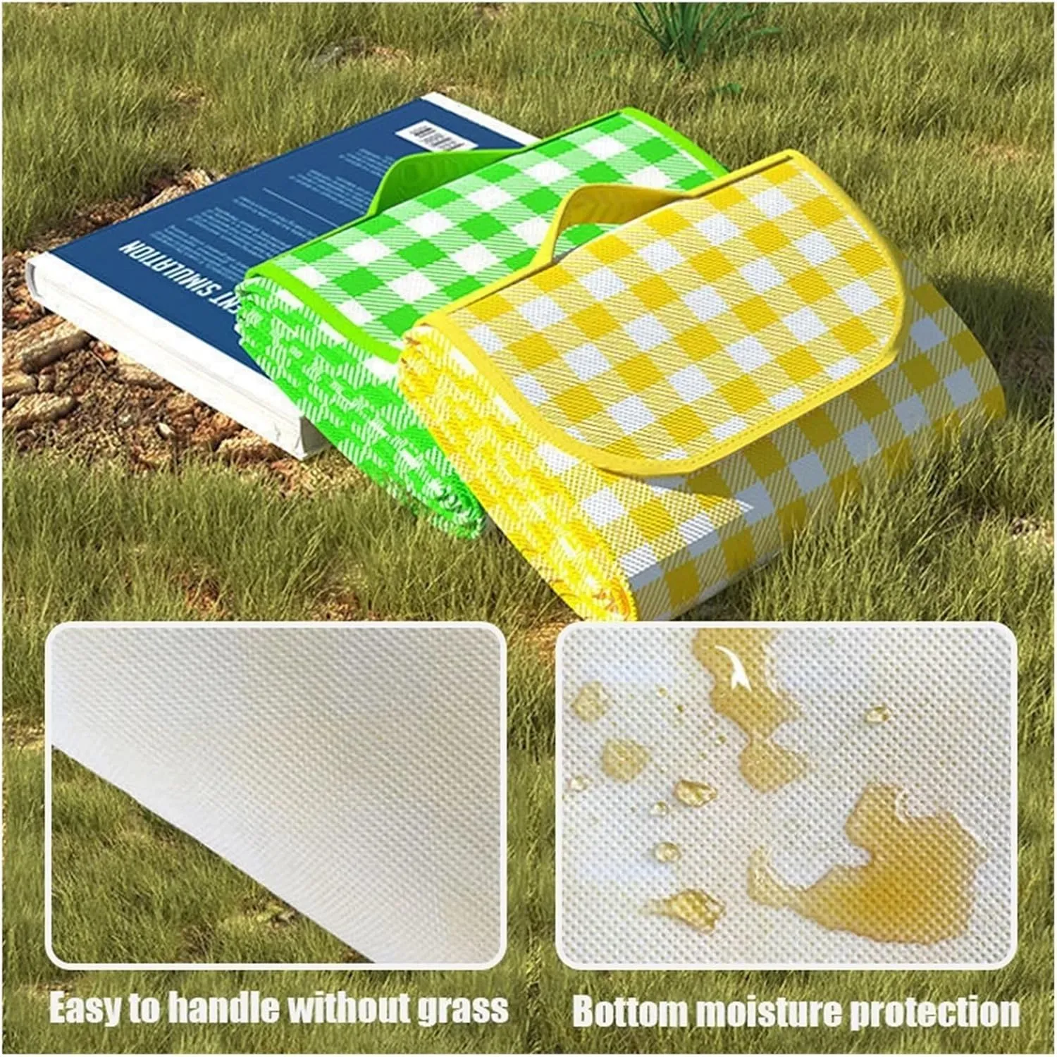 Picnic Camping Blanket，Beach Blanket， Foldable Picnic Mat Portable Camping Picnic Pad 100x150/100x200cm Rainproof Oxford Cloth Camping Sleeping Pad(Red,100x150cm)