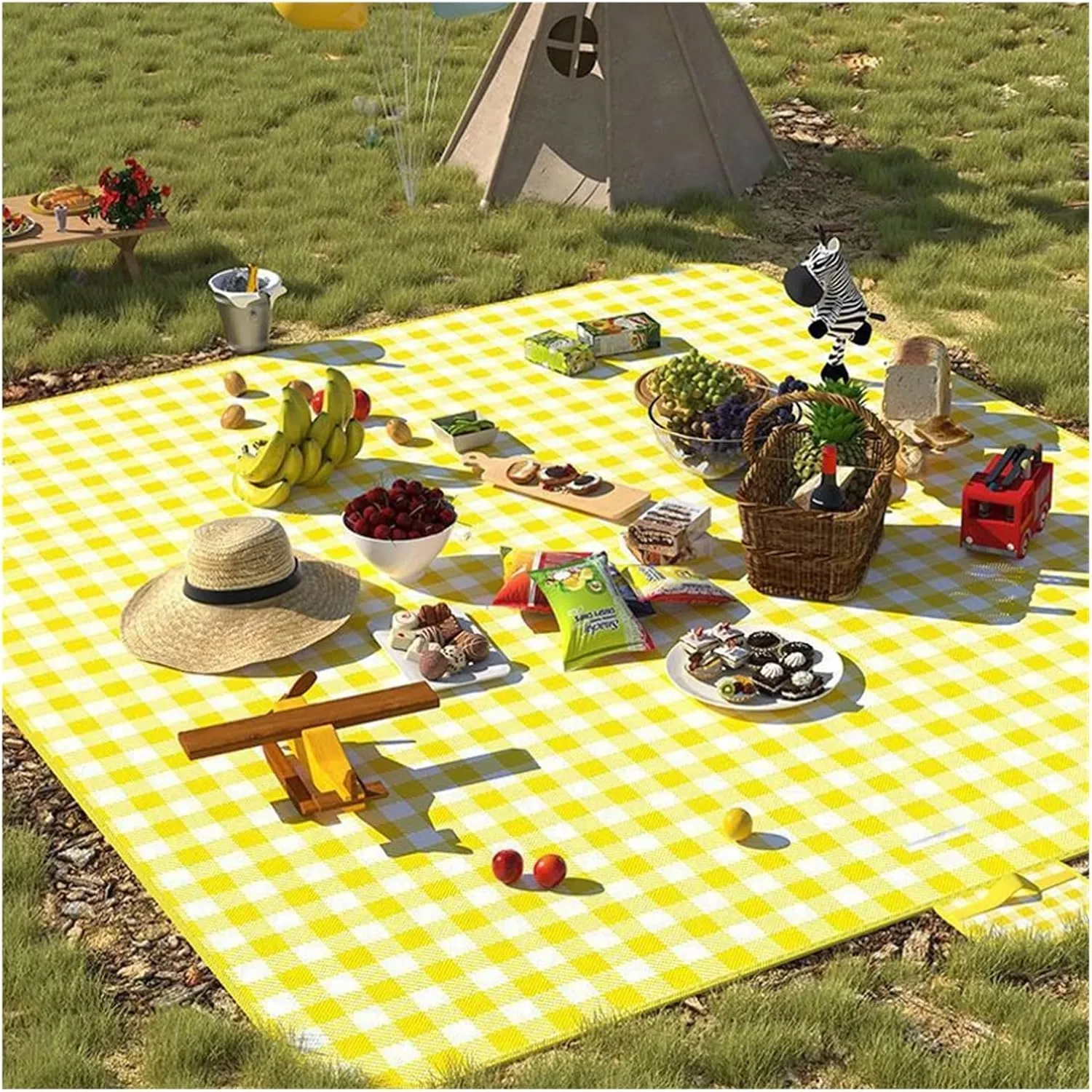 Picnic Camping Blanket，Beach Blanket， Foldable Picnic Mat Portable Camping Picnic Pad 100x150/100x200cm Rainproof Oxford Cloth Camping Sleeping Pad(Red,100x150cm)