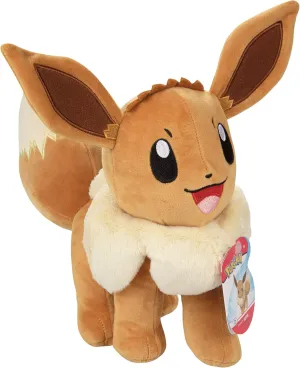 Pokemon 12" Large Eevee Plush - Officially Licensed - Let's Go Starter Figure - Authentic Soft 12-inch Stuffed Animal Toy - Gift for Kids, Boys, Girls - 2 