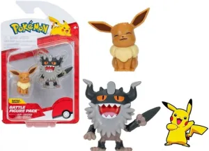 Pokemon Battle Ready Figure 2 Pack - 2 Inch Action Figures Plus Bonus Sticker (Eevee and Perrserker)