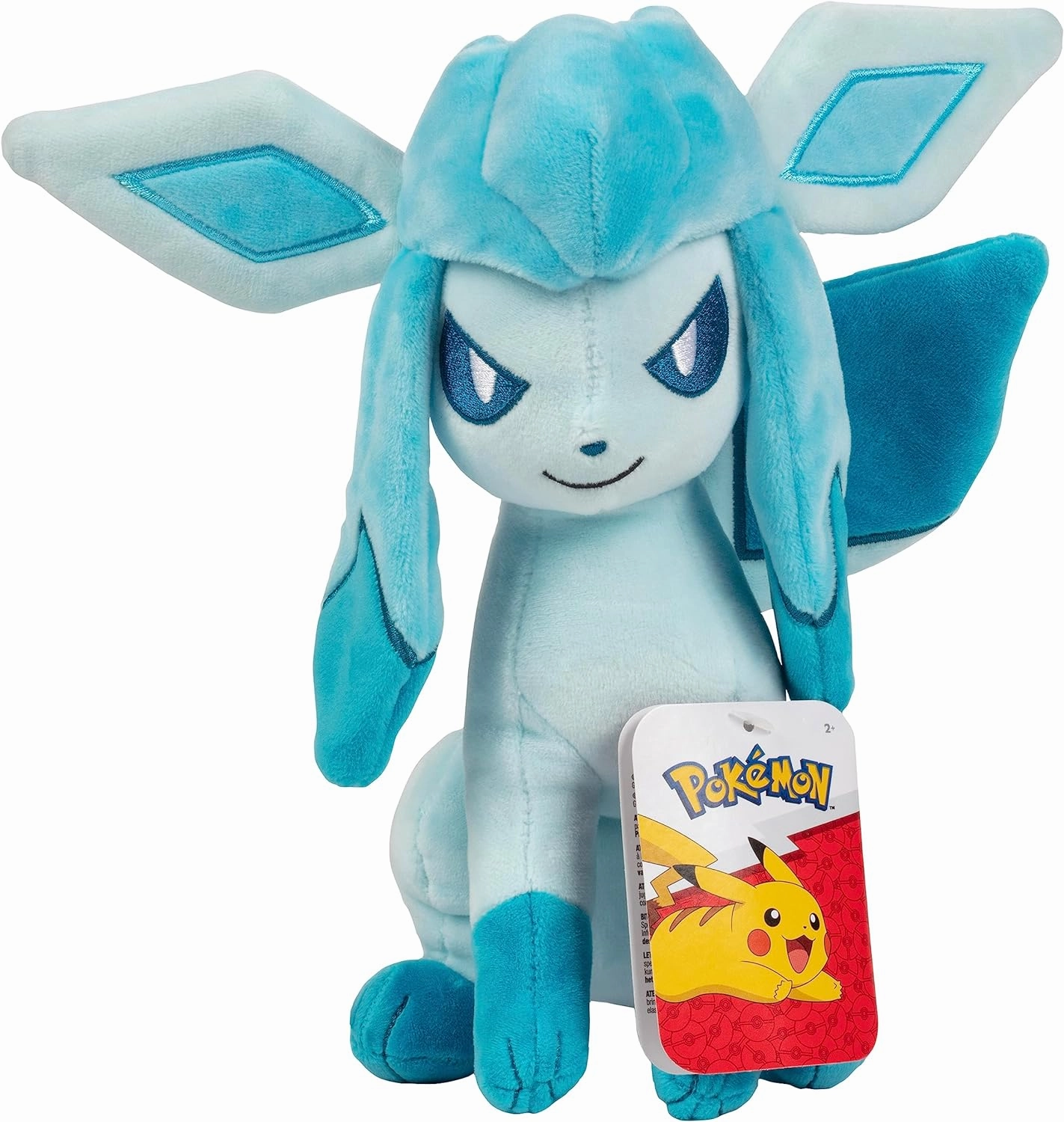 Pokémon 8" Glaceon Plush - Officially Licensed - Eevee Evolution Figure - Authentic Soft Stuffed Animal Toy - Gift for Kids, Boys, Girls - 2 