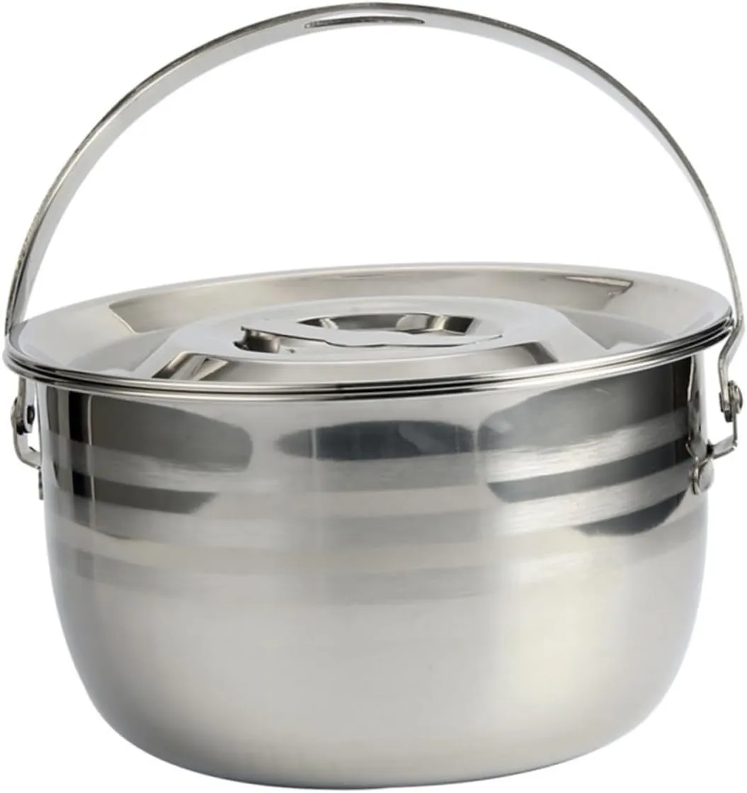 Portable Cooking Pot for Camping Gear Stew Soup Pot for Outdoor Picnics and Easy to Clean Cookware