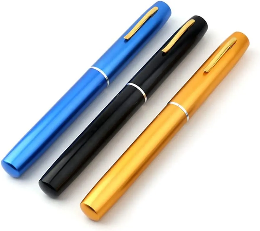 Portable Pen Shape Fishing Rod Telescopic Aluminum Alloy Fishing Pole   Metal Fishing Reel Reel