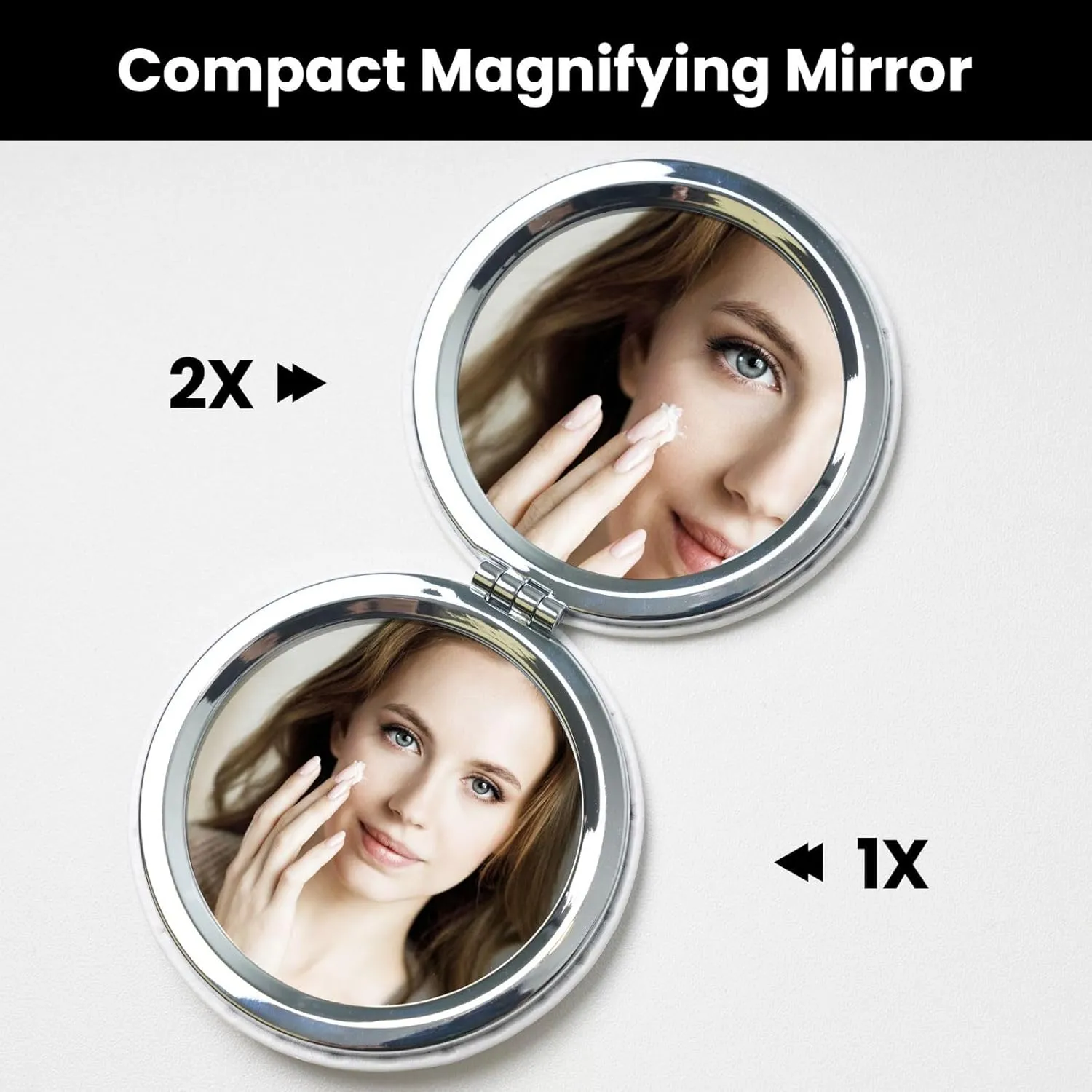 Portable Pocket Makeup Mirror The Funny Frog Doing Yoga Travel Cosmetic Mirror Round Shape Print Magnifying Compact Mirror for Eyelash