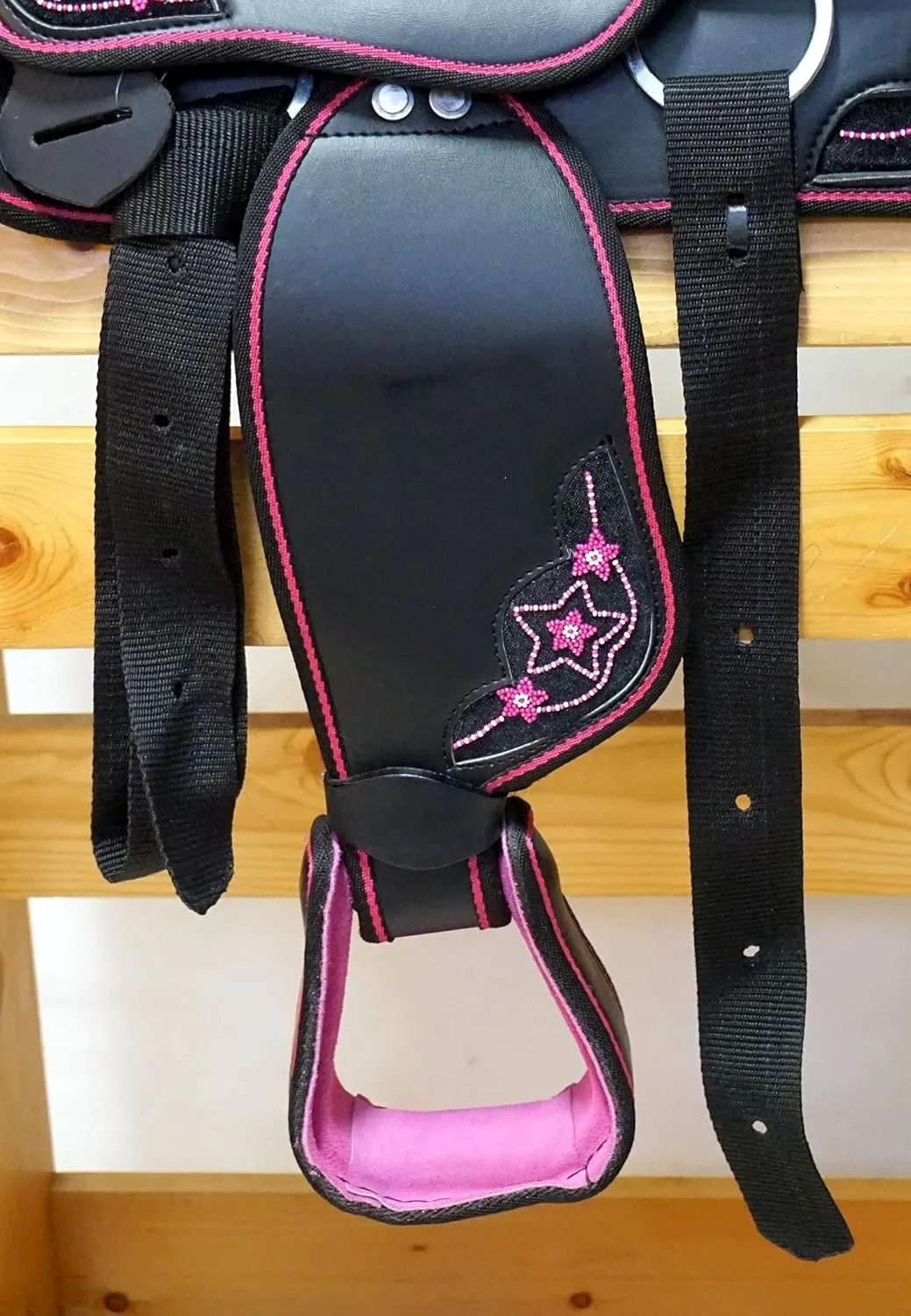 Premium Synthetic Western Saddle - 10" to 12" Inch, Durable Comfy Horse Saddle with Tack Set for Pleasure Trail Rides, Horse Riding and Racing Accessories, MO-NO-13