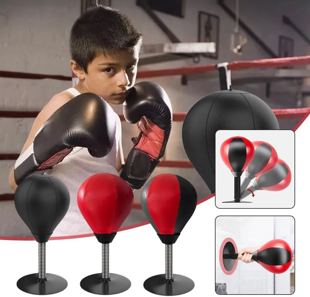Rage Sports Bag, Desktop Boxing Speed Ball with Suction Cup, Stress Relief Punching Ball for Adults & Kids