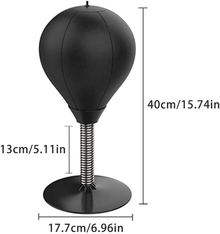 Rage Sports Bag, Desktop Boxing Speed Ball with Suction Cup, Stress Relief Punching Ball for Adults & Kids