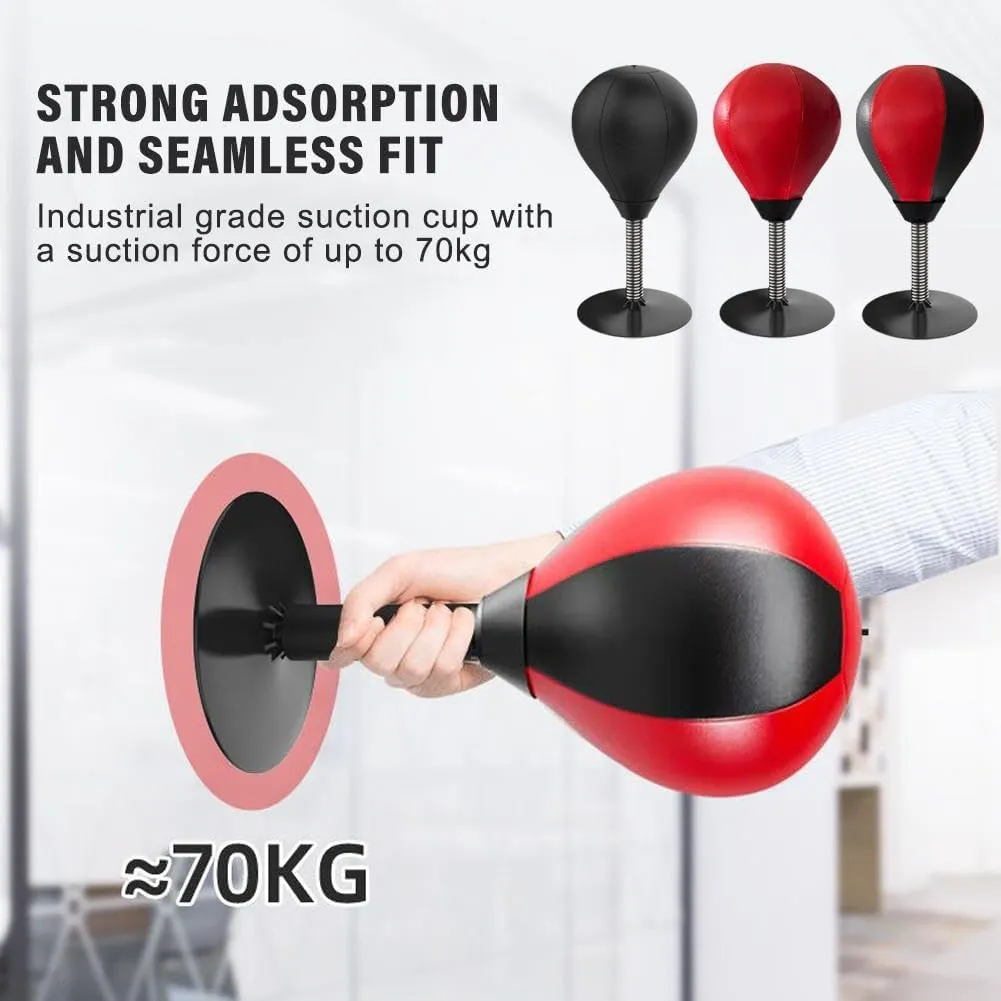 Rage Sports Bag, Desktop Boxing Speed Ball with Suction Cup, Stress Relief Punching Ball for Adults & Kids
