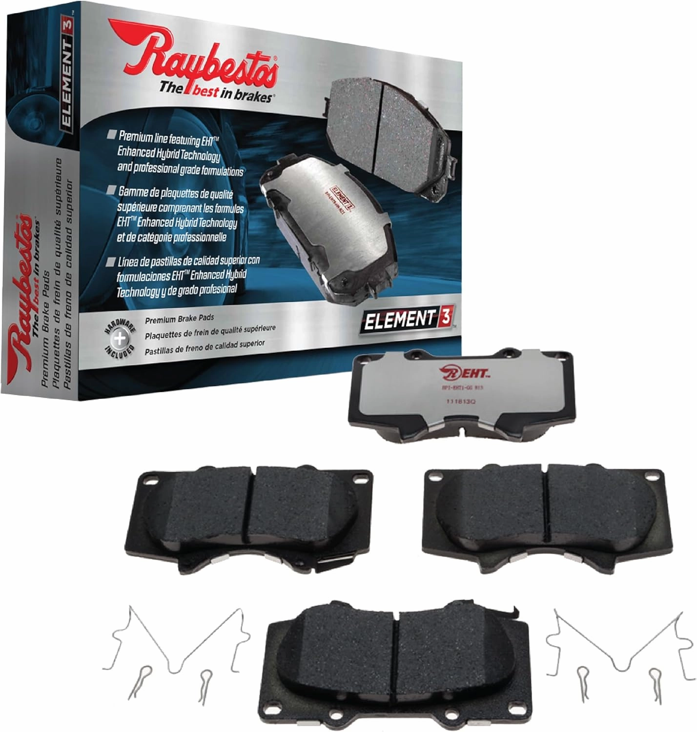 Raybestos Element3 Automotive Replacement Rear Brake Pad Set for Select Toyota, Scion, Lexus (EHT835H)