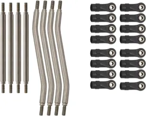 Rc Connecting Rod Tie Rod for Axial for Capra AXI03004 1/10 Metal Suspension Link Rod Linkage Steering Pull Rod RC Crawler Car Parts and Accessories Replacement Use