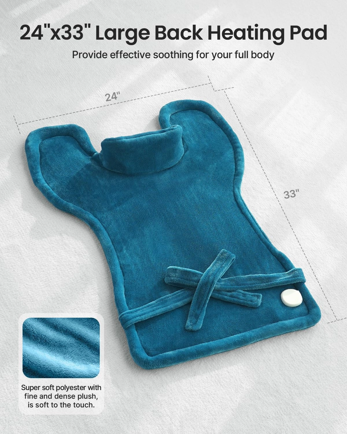 RENPHO Mothers Day Gifts for Mom, Heating Pad for Neck and Shoulders and Back Pain Relie, Birthday Gifts for Women Men, FSA HSA Eligible, 24"x33" Electric Heat Pad, Auto Shut Off, ETL Certified, Blue