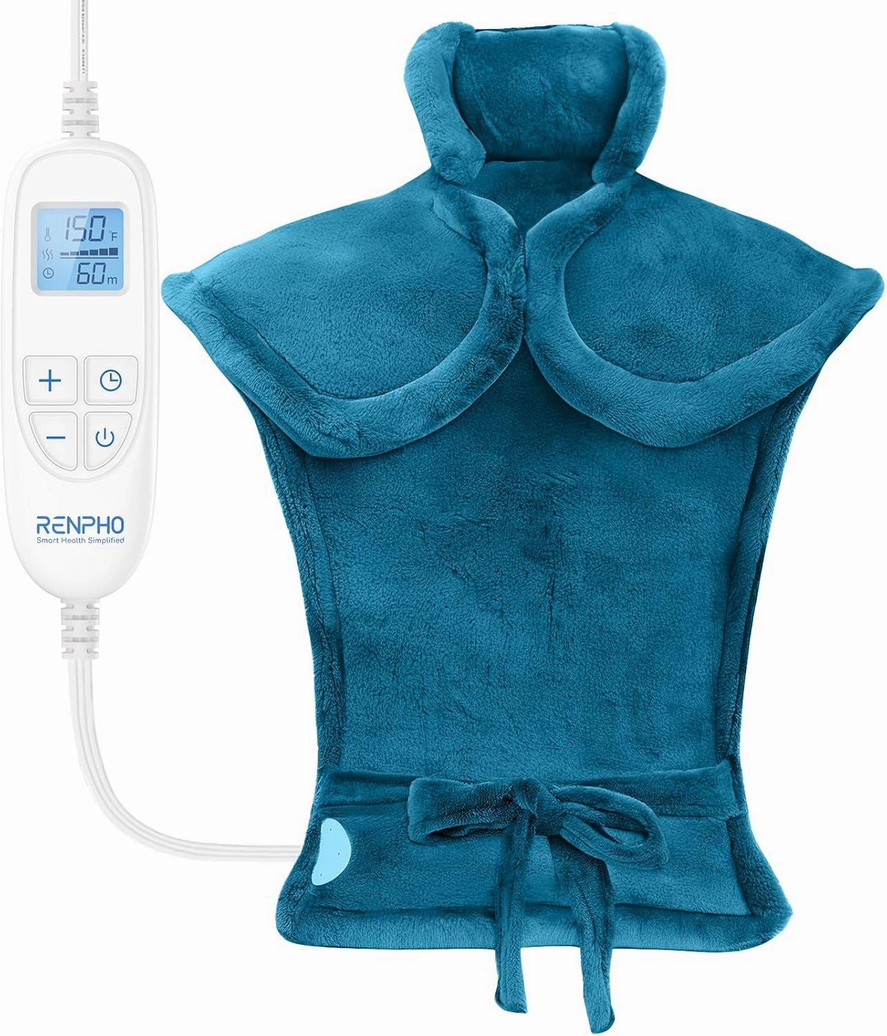 RENPHO Mothers Day Gifts for Mom, Heating Pad for Neck and Shoulders and Back Pain Relie, Birthday Gifts for Women Men, FSA HSA Eligible, 24"x33" Electric Heat Pad, Auto Shut Off, ETL Certified, Blue