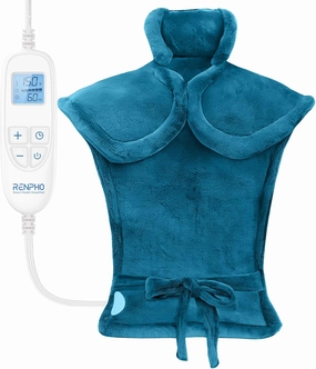 RENPHO Mothers Day Gifts for Mom, Heating Pad for Neck and Shoulders and Back Pain Relie, Birthday Gifts for Women Men, FSA HSA Eligible, 24"x33" Electric Heat Pad, Auto Shut Off, ETL Certified, Blue