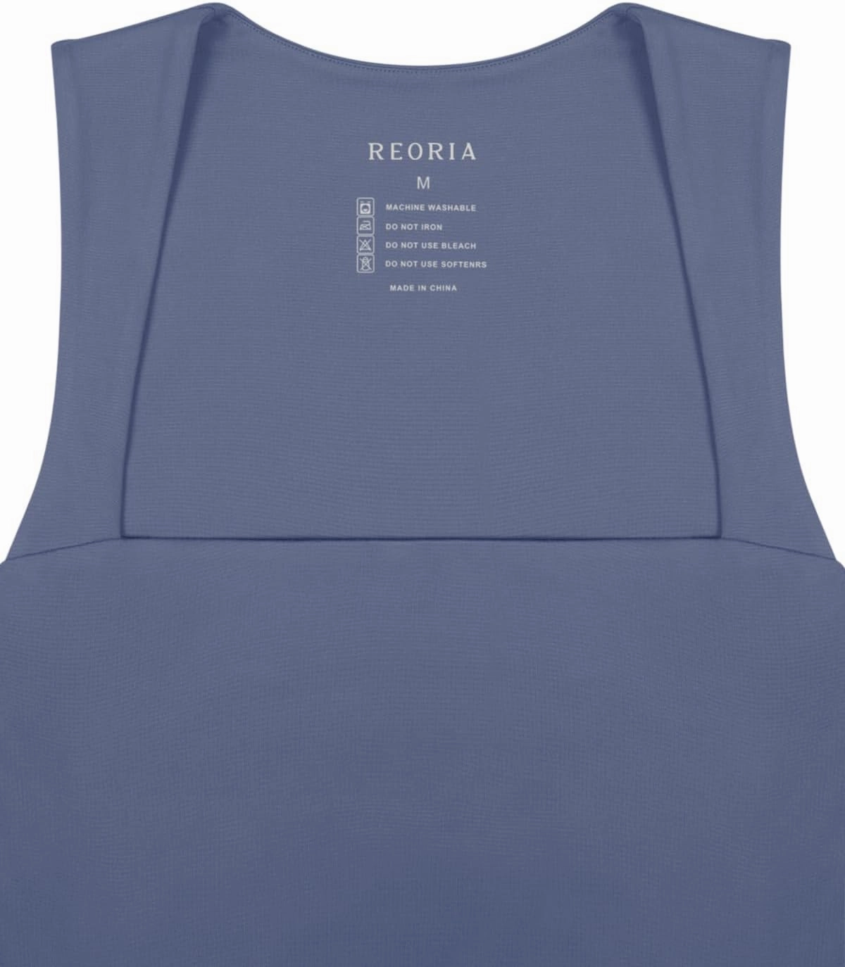 REORIA Butsmooth® Women's Square Neck Going Out Crop Tops Double Lined Cute Basic Tank Tops 2025 Clothes