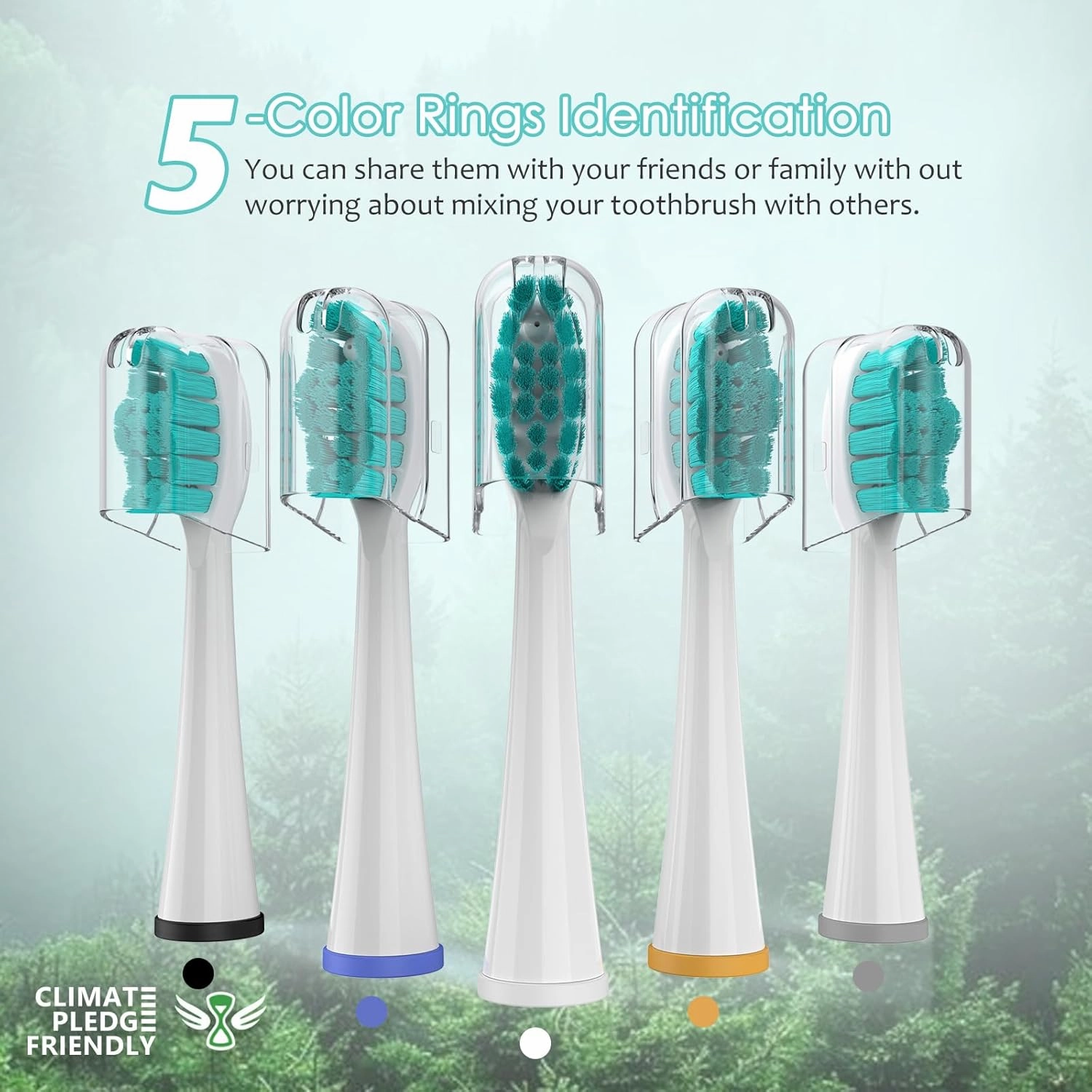 Replacement Heads for Waterpik Sonic Fusion 2.0, Extra-Large Size Flossing Toothbrush Head fit for Water pik SF-01 SF-02 SF-03 SF-04 (White, 5 Count)