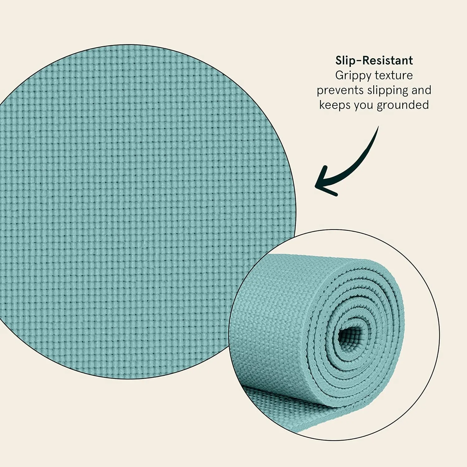 Retrospec Pismo Yoga Mat w/Nylon Strap for Men & Women - Non Slip Exercise Mat for Yoga, Pilates, Stretching, Floor & Fitness Workouts, .5mm Thick, Easy to Clean