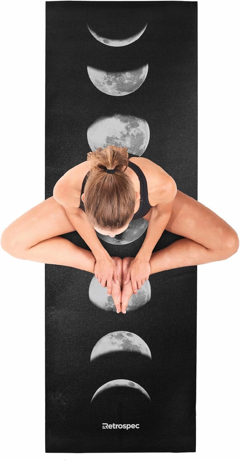 Retrospec Pismo Yoga Mat w/Nylon Strap for Men & Women - Non Slip Exercise Mat for Yoga, Pilates, Stretching, Floor & Fitness Workouts, .5mm Thick, Easy to Clean