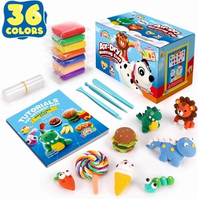 Sago Brothers 36 Colors Air Dry Clay, Soft Modeling Clay for Kids with Tools & Tutorial, Christmas Gifts for Kids Age 3-12, Toys Crafts for Girls and Boys